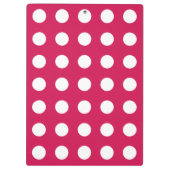 Weißer Polka-Punkte auf Cerealien Klemmbrett (Rückseite)