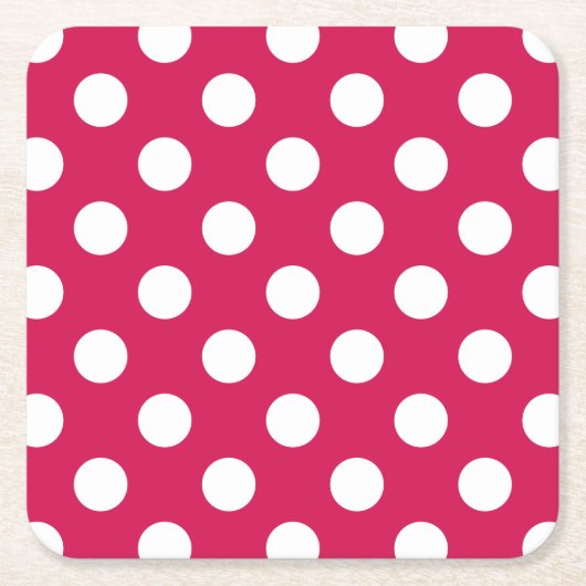 Weißer Polka-Punkte auf Cerealien Rechteckiger Pappuntersetzer (Vorderseite)