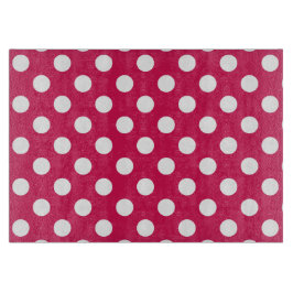 Weißer Polka-Punkte auf Cerealien Schneidebrett