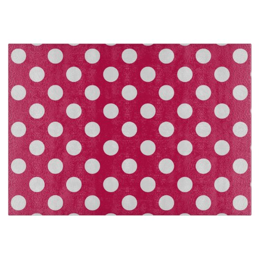 Weißer Polka-Punkte auf Cerealien Schneidebrett (Vorderseite)