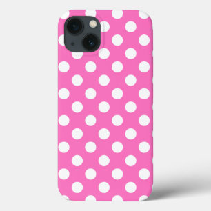 Weißer Polka Punkte auf rosa Case-Mate iPhone Gehä Hülle