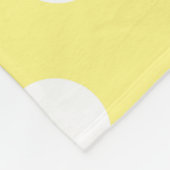 Weißer Polka Punkte auf Zitronengelb Fleecedecke (Ecke)