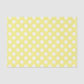 Weißer Polka Punkte auf Zitronengelb Seidenpapier (Vorderseite)
