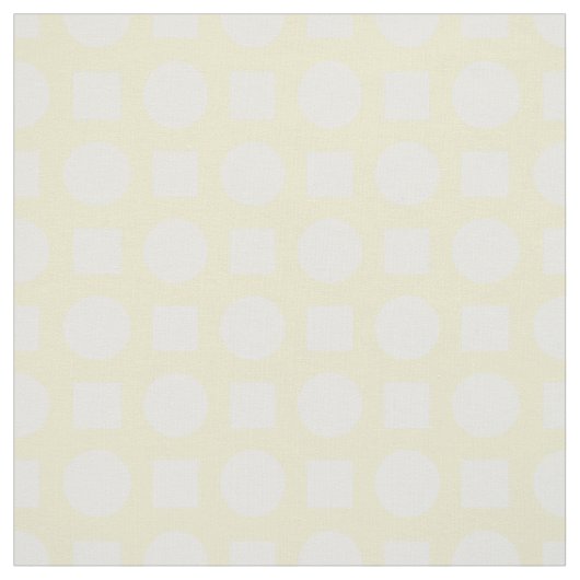 Weißer Polka Punkte auf Zitronengelb Stoff (Muster)