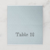 Weißer Polka-Punkte mit bleifreiem blau gestörtem Platzkarte (Außenseite Aufgefaltet)