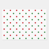 Weißer Polka-Punktmuster Geschenkpapier Set (Vorderseite)