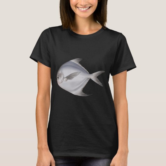 Weißer Pomfret-Fisch T-Shirt (Vorderseite)