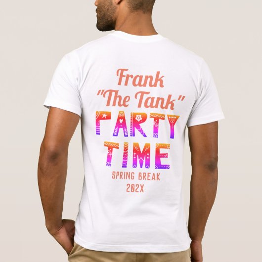 Weißer Premium | PARTY | PARTY T-Shirt (Rückseite)