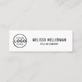 Weißer professioneller Logo-QR-Code Mini Visitenkarte (Vorderseite)