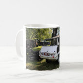 Weißer Puch Haflinger Kaffeetasse (Vorderseite Links)