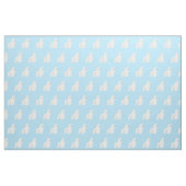 Weißer Pudel auf Blau Stoff (Yard (91,4 cm))