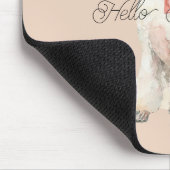 Weißer Pudel Hund Hallo Schön Mousepad (Ecke)