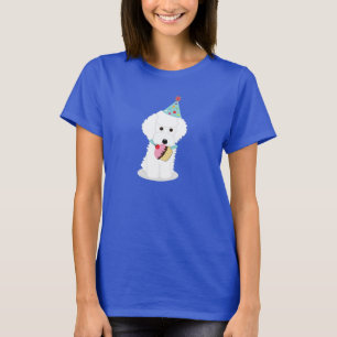 Weißer Pudel-Party-Hund T-Shirt