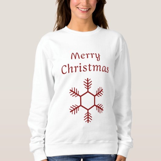 Weißer Pullover Shirt jung Merry Chritsmas (Vorderseite)