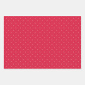 weißer Punkt auf roten Mustervordruckblättern Geschenkpapier Set (Vorderseite 3)