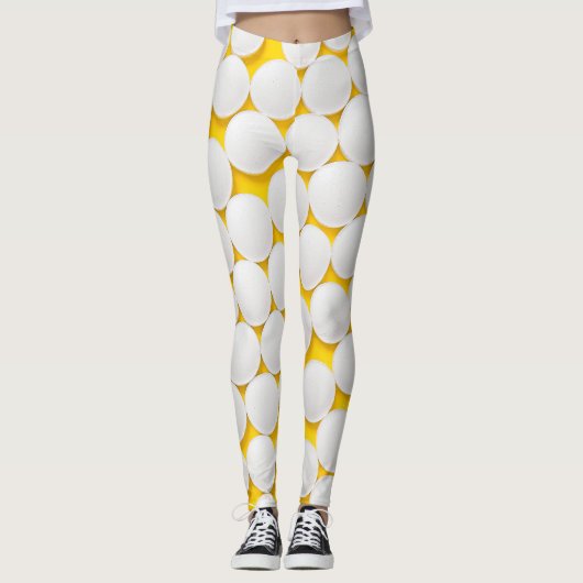 Weißer Punkt Leggings (Vorderseite)