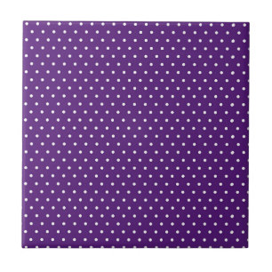 Weißer Punkt Lila Hintergrund Eleganter Polka-Punk Fliese
