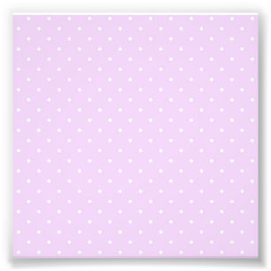 Weißer Punkt Rosa Hintergrund Elegante Polka-Punkt Fotodruck