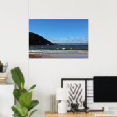 Weißer Punkt-Strand Poster (Heimbüro)