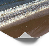 Weißer Punkt-Strand Poster (Ecke)