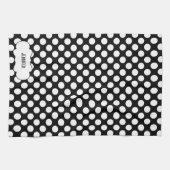 Weißer Punkt über schwarzem Hintergrund 2 Geschirrtuch (Horizontal)