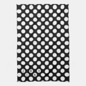 Weißer Punkt über schwarzem Hintergrund Handtuch (Vertikal)