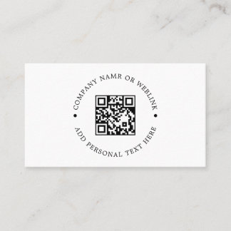 Weißer QR benutzerdefinierter minimaler Geschäftss Visitenkarte