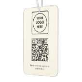 Weißer QR-Code | Einfache professionelle Geschäfts Autolufterfrischer (Links)