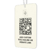 Weißer QR-Code Geschäftslogo Auto-Luftverbesserer Autolufterfrischer (Links)