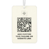 Weißer QR-Code Geschäftslogo Auto-Luftverbesserer Autolufterfrischer (Rückseite)