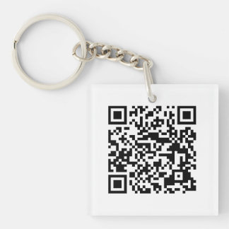 Weißer QR CODE kundenspezifische Schlüsselkette Schlüsselanhänger