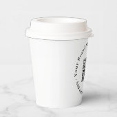 Weißer QR-Code | Minimalistisches modernes Geschäf Pappbecher (Rechts)
