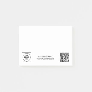 Weißer QR   Minimalistisches Business-Logo-Design Post-it Klebezettel