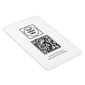 Weißer QR | Professionelles einfaches Geschäftslog Magnet (Rechte Seite)