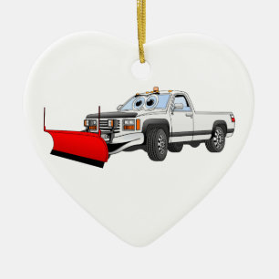 Weißer R-Schnappschnee-Cartoon Keramik Ornament