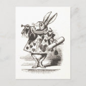 Weißer Rabit aus Alice im Wunderland Illustration Postkarte (Vorderseite)