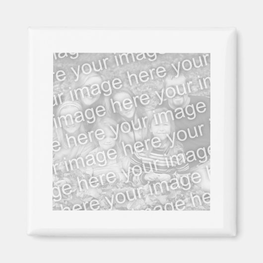 Weißer Rahmen-Foto-Magnet Magnet (Vorne)