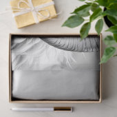 Weißer Ram in Schwarz und Weiß Seidenpapier (Geschenk)