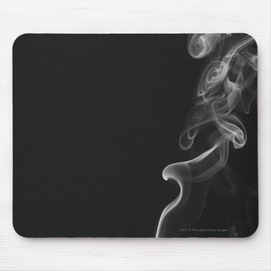 Weißer Rauch gegen einen schwarzen Hintergrund Mousepad (Vorne)