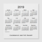 Weißer Rauchkalender 2019 von Janz 5x5 Magnet (Vorderseite)