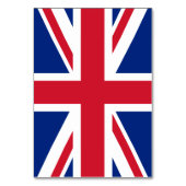 Weißer Rechteck Union Jack nummeriert Tischnummer (Rückseite)