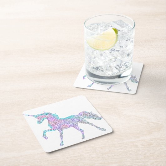 Weißer Rechteckiger Pappuntersetzer (Vor Ort)