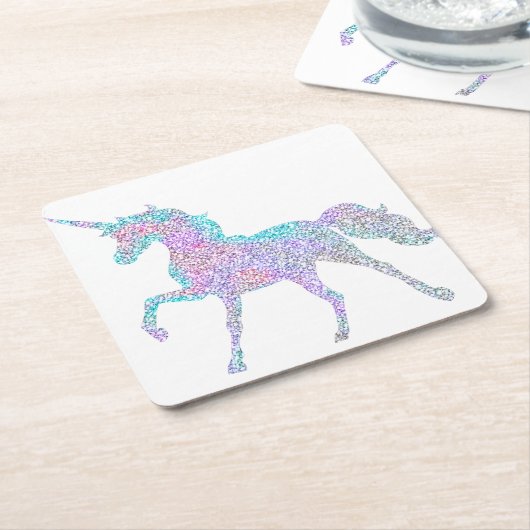 Weißer Rechteckiger Pappuntersetzer (angewinkelt)