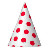 Weißer Red Dots Party Hat Partyhütchen (Links)