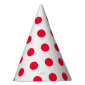 Weißer Red Dots Party Hat Partyhütchen (Rechts)
