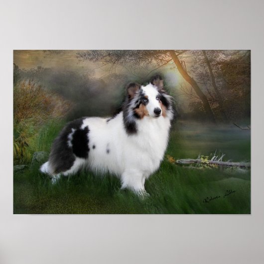 Weißer Regal Poster (Vorne)