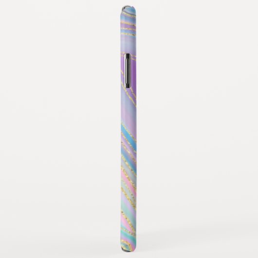 *~* Weißer Regenbogen Agate Gold Glitzer Pastell Case-Mate iPhone Hülle (Hinten/Rechts)