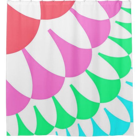 Weißer Regenbogen Duschvorhang (Vorderseite)