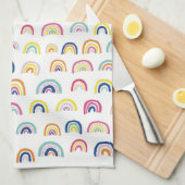 Weißer Regenbogen Geschirrtuch (Viertel Falte)