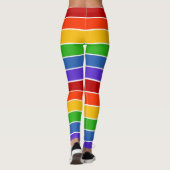 Weißer Regenbogen gestreift Leggings (Rückseite)